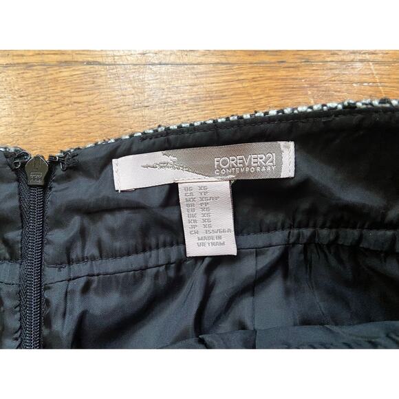 FOREVER 21 Black/White Speckled Wool Pencil Skirt sz XS - Picture 3 of 11